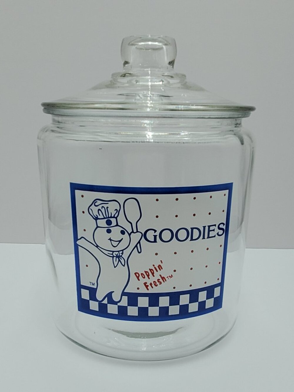 Anchor Hocking Poppin' Fresh Pillsbury Doughboy Goodies Glass Cookie Jar